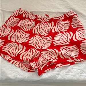 a new day Red and White Palm-Print Athletic Shorts